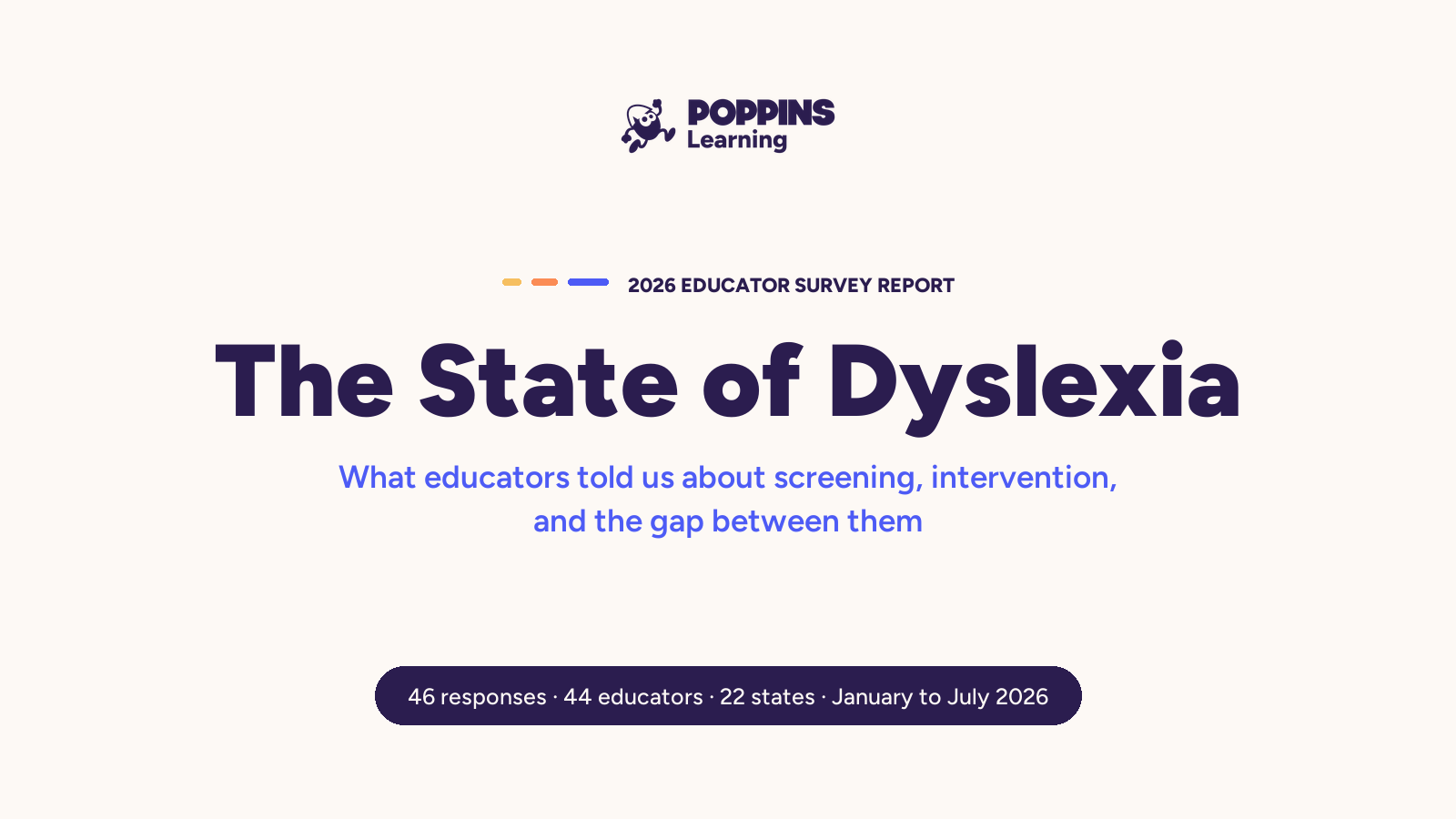 The State of Dyslexia, 2026 educator survey report